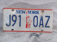 Vintage  NEW YORK License Plate  J91OAZ