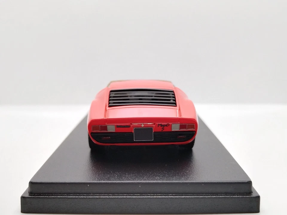 LOOKSMART 1/43 Lamborghini Miura S Paris Motorshow 1968. Orange Fluo. Very Rare! - Image 4 of 4