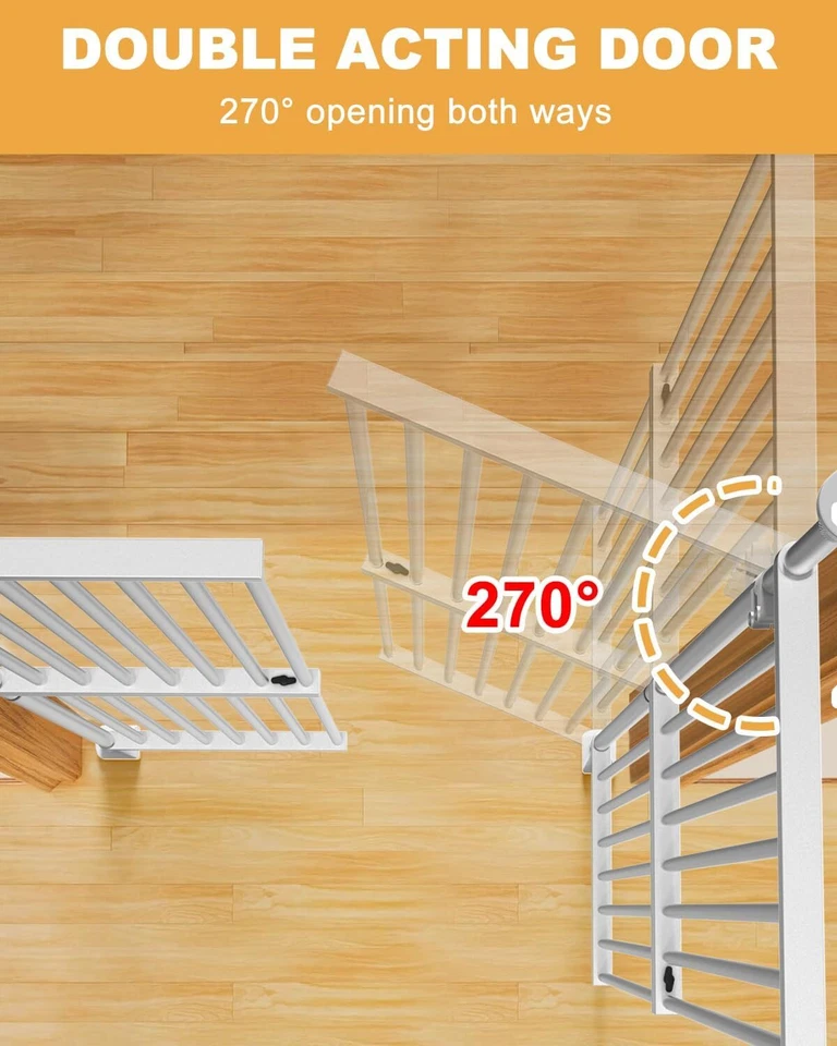 NAIZEA Adjustable 75" to 96" Extra Tall Pet Gate for Cat 29.5-32" Cat Gate - Image 4 of 4
