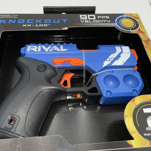 Set Of 2 Nerf Rival Blue Knockout XX-100 Blaster 90 FPS 1 Red, 1 Blue. New - Picture 12 of 12