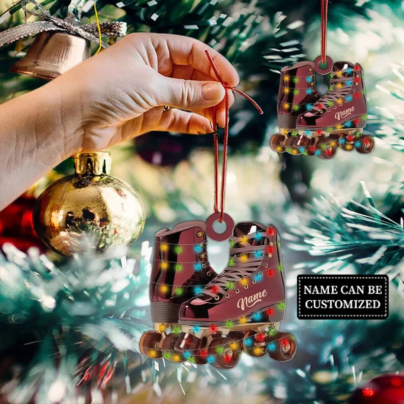 Personalized Roller Skate, Roller Derby Christmas Ornament