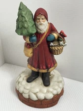 Vintage Musical Santa Figurine Plays White Christmas Enesco 1985 Mrs Grossman 8"