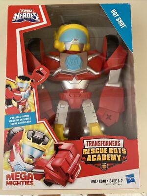 Transformers Playskool Heroes Rescue Bots Academy Hot Shot | Figura Convertibile 2-in-1 | Da Jet A Robot | Facile 2 Do | 4,5 Pollici | 3+ Anni - 5