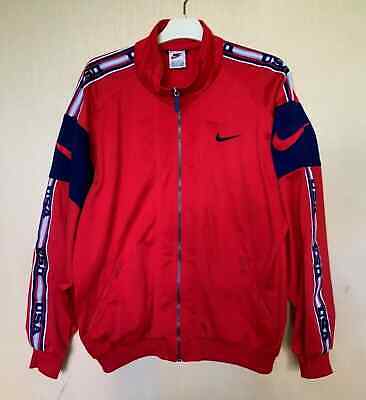 NIKE VINTAGE TRACK JACKET FULL ZIP BIG LOGO USA 1990s 90s NIKE VINTAGE TRACK JACKET FULL ZIP BIG LOGO USA 1990s 90s