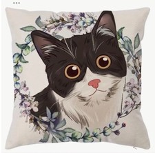 Adorable Cat Nature Animals Pets Sofa Soft Throw Pillow Cover Home Decor 18X18  
