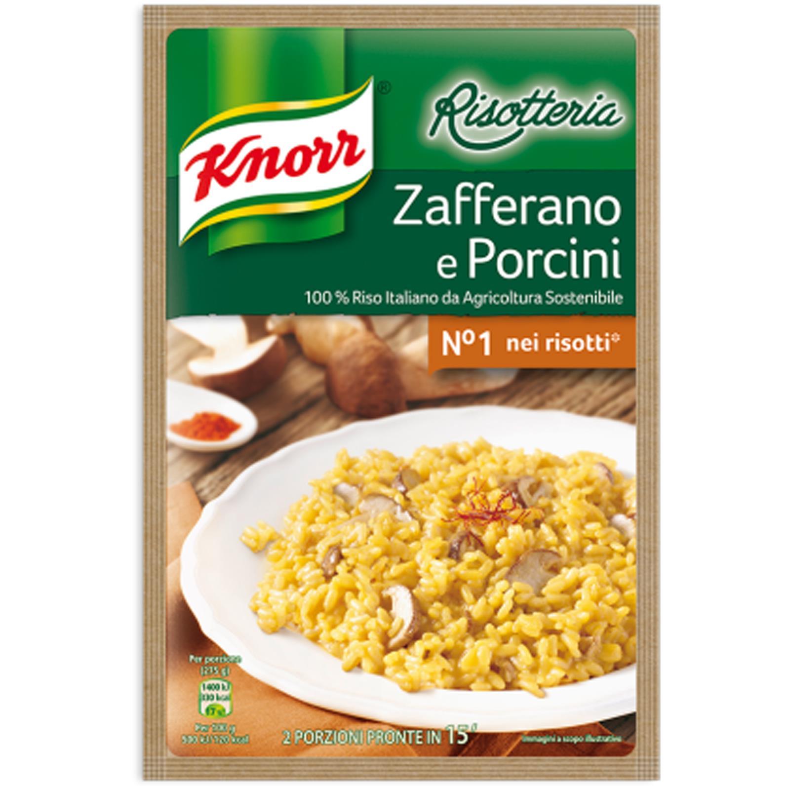 RISOTTI KNORR RISOTTO CON ZAFFERANO E FUNGHI PORCINI 2 PORZIONI 175 GR PREPARATO eBay