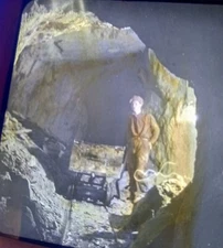 Magic Lantern Slide Coal Miner