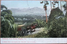Smiley Heights, CA 1906 Postcard: Redlands View - California Cal
