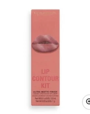 Revolution Lip Contour Kit Ultra Matte Finish Liquid Lipstick+ Lip Liner ~ Queen