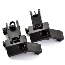 45 Degree Offset Front & Rear Backup Sight Fit Picatinny Weaver Rail