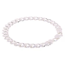925 Sterling Silver Solid Cuban Link Bracelet 8mm 8" 22.6grams