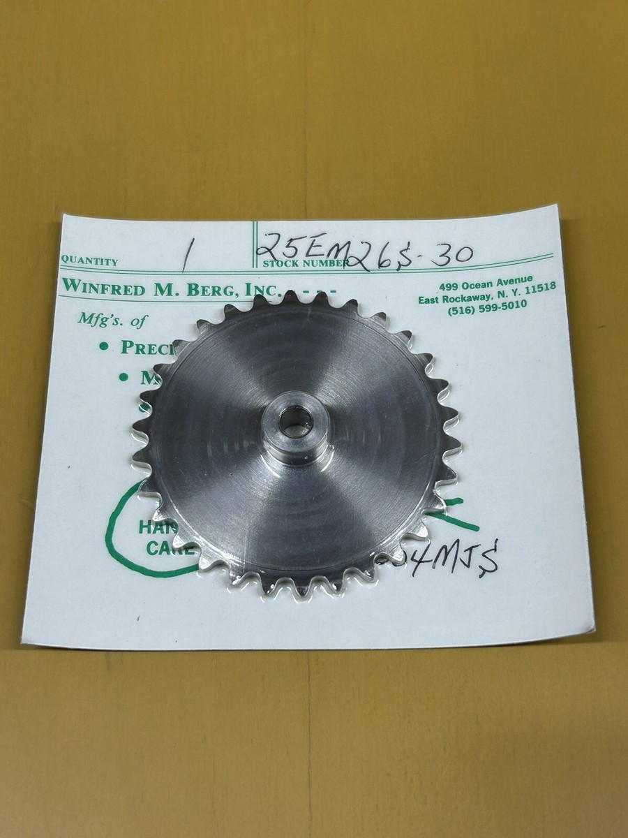 Bergページ QTY 1 W. M. BERG STAINLESS STEEL SPROCKET FOR MOTOR SHAFT