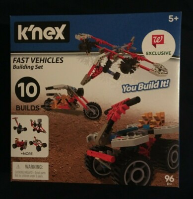 K'nex Fast Vehicles Building Set, Builds 10 Different Vehicles, For Ages 5+ 