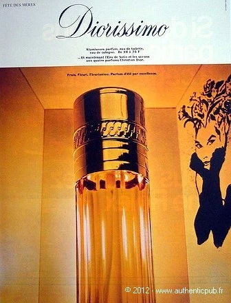PUBLICITE DIOR CHRISTIAN DIOR DE 1969 FRENCH ADVERT PUB PERFUME AD COULEUR