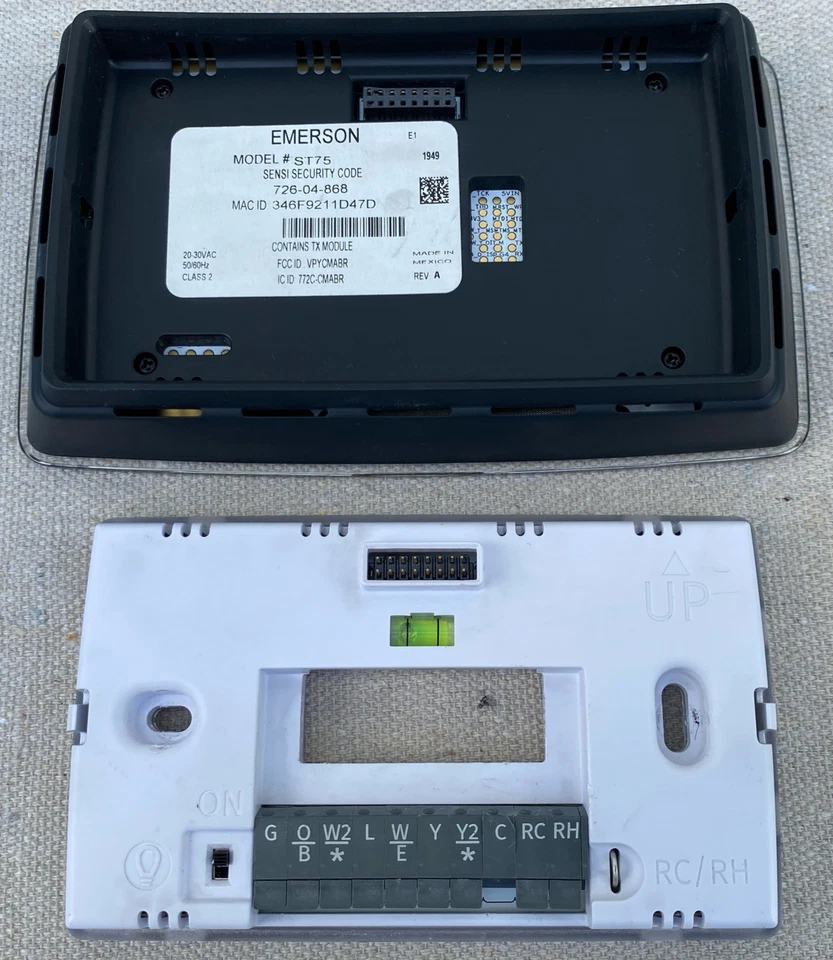 * На запчасти * Emerson Sensi ST75 сенсорный Wi-Fi умный термостат цветной дисплей, черный - Изображение 2 из 4