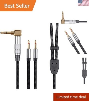 Monolith Dual 2.5mm to 3.5mm Headphone Cable - 6 Feet - Black With Braided Au...