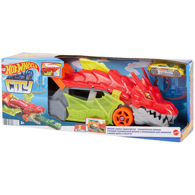 Hot Wheels City Drachen-Stuntwagen Fahrzeug Spielzeugauto Track-Set 1:64 NEU OVP