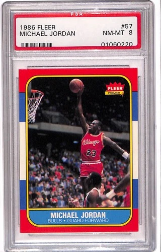 1986-87 Fleer - Michael Jordan #57 PSA 8
