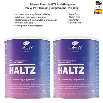 Nature's Finest HALTZ Anti-Kater Pulver Pre & Post Drinking Support 2x120g