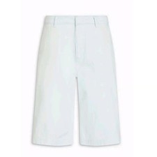 NWT 295 VINCE 100 COTTON SPRING TWILL LONG SHORTS CELESTINE SIZE 27