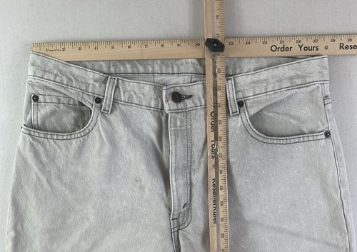Vintage 80er Levis 506 Jeans grau Acid Washed Herren 38x32 (flach 36x32) Made in USA - Bild 8 von 12