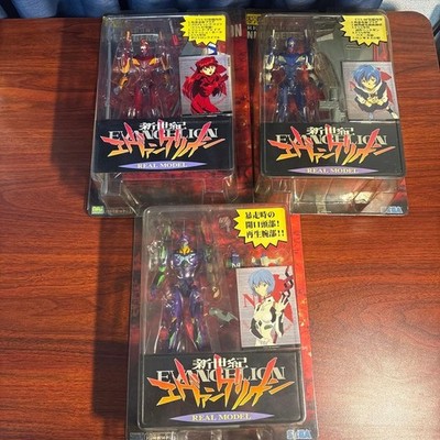 Neon Genesis Evangelion Real Model EVA-00 01 02 Actionfigur Set Sega Japan