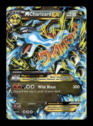 M Charizard EX (X) XY - Flashfire #69 (2014) Ultra Rare Holo HP Pokemon