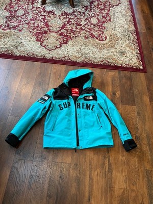 Supreme x The North Face GORE-TEX Mountain Jacket   Teal/Black Size Medium