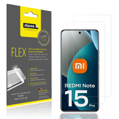 2x 3D Full Cover Schutzfolie für Redmi Note 15 Pro 4G Panzerfolie Anti-Shock