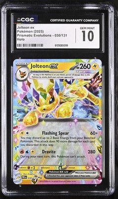 2025 Prismatic Evolutions Pokemon Jolteon ex CGC 10 030/131 | eBay