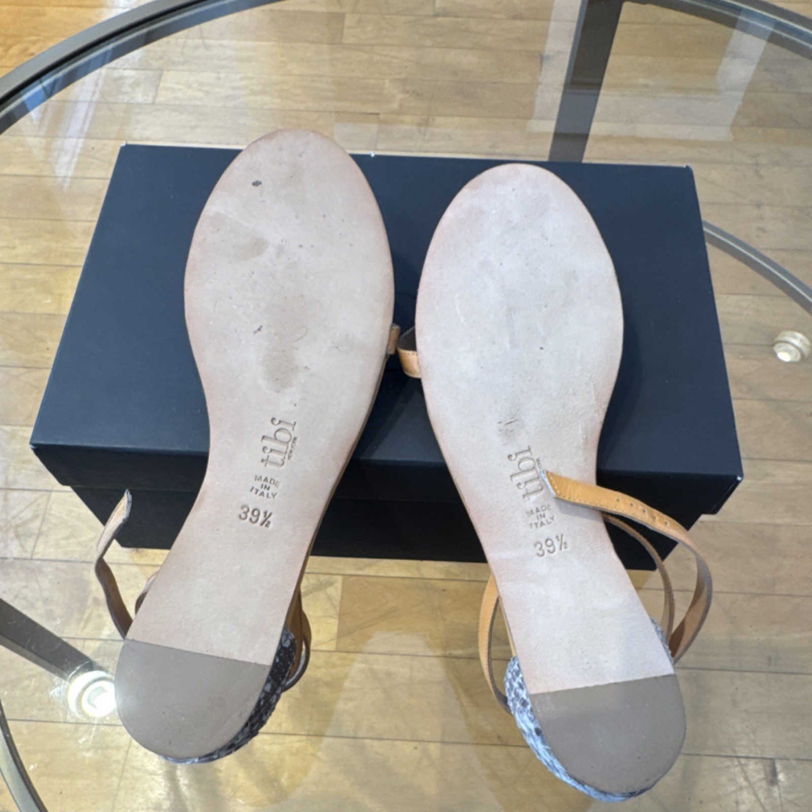 Tibi Python Accents Leather Buckle Closure Straps… - image 5