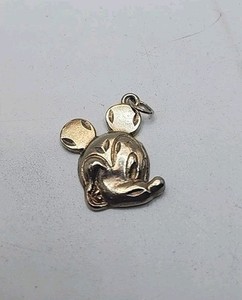 Vintage Sterling Silver Disney’s Mickey Mouse Head Pendant/Charm 3/4”