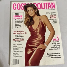 CINDY CRAWFORD November 1994 COSMOPOLITAN Magazine SANDRA BULLOCK