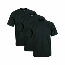 Pro Club Men's Heavyweight Cotton Crewneck T-Shirt  3 Pack Bulk Promotion