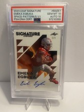 2023 Leaf Signature Series - Emeka Egbuka #BA-EE1 Space Pattern 5 (AU, RC) 1/1