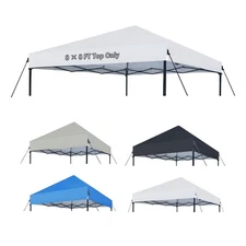 8Ã—8 Canopy Replacement Top Only Waterproof Pop Up Tent Cover with Windproof