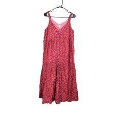 Joie Dress Womens Size Small Red Sleeveless Tiered Flowy Summer Maxi Tea Rose