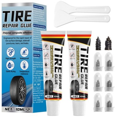 Tire Repair Glue, Rubber Cement Glue, 10ml*2 Quick-Drying Tires Repair Rubber...