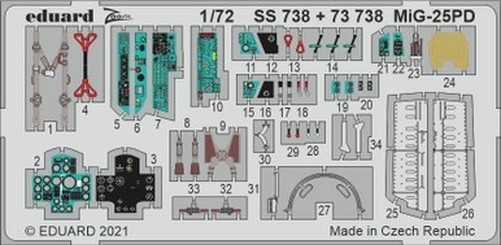 Eduard 73738 1/72 for ICM (Pre-Painted) Photo Etch Detail Set