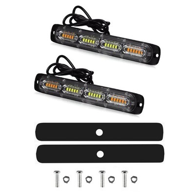 Yellow/White LED Warning Hazard Flashing Emergency Beacon  For Car Truck
