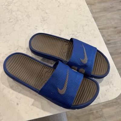Nike BENASSI SOLARSOFT Slides Sandals Men's Size 10 431884 Blue Grey