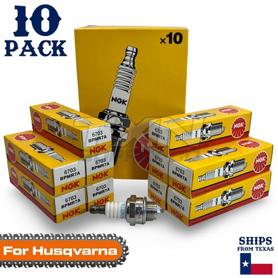 #ad 10 Pack NGK Spark Plug For Husky A65 Husqvarna Chainsaw $46.77