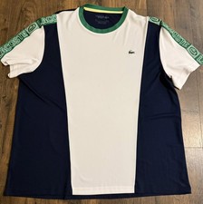 Lacoste Sport Branded Bands Pique T-shirt 2290 EGP Navy/Green/White Men s XXL