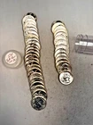 1957P WASHINGTON QUARTER 90% SILVER CH. BU BRILL UNC 40 COIN ROLL TYPE B REVERSE