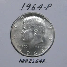 1964-P Kennedy half dollar, 90% silver coin