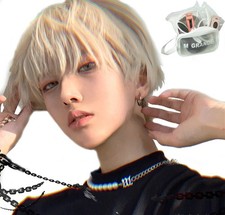 MGRANDE Premium Line Men's Short Face Effect Wig Set 6 Cool White Colors DY09B