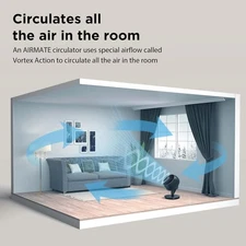 New AIRMATE 12" Large Air Oscillating Circulator Fan with Remote,  10 Speeds