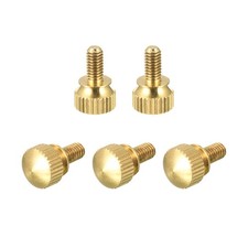 5Pcs Knurled Thumb Screws M4x8mm Brass Shoulder Bolts Stepped Grip Knobs