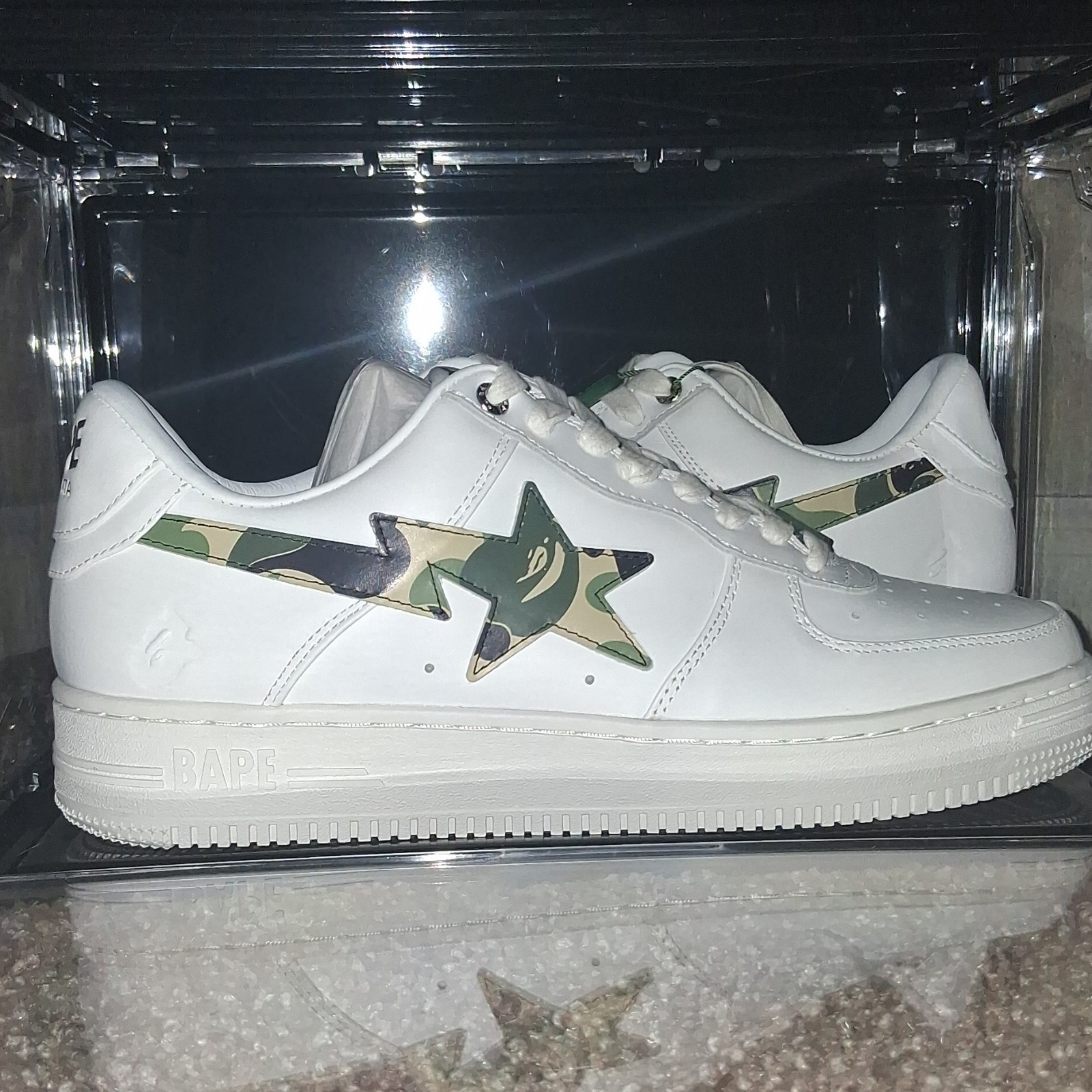 A Bathing Ape OZX SH M19X005 I Green Black Camouflage Men's Sneaker size 11 thumbnail 5