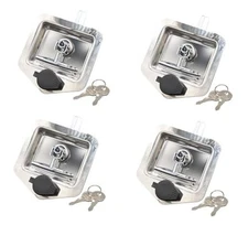  (4 Pack) Stainless Steel Tool Box Lock with Two Keys Each - Truck 4 - Pack
